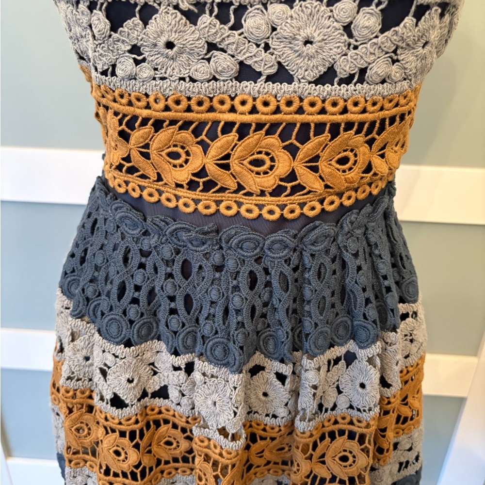Maeve Multicolor Lace Midi Dress - Picture 4 of 7